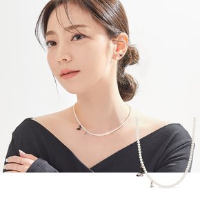 14k 아이레 나비 타투 담수진주 목걸이(3.5mm)