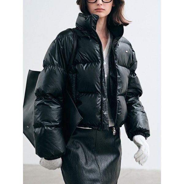 CLOUD CROP PUFFER PADDING_BLACK