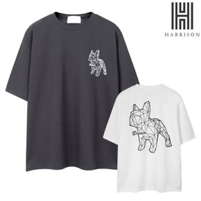 [해리슨] 오버핏 불독 라운드 반팔티 ICKF1035