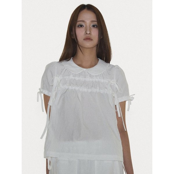 DOROTHY BLOUSE IN WHITE (셔링 블라우스)