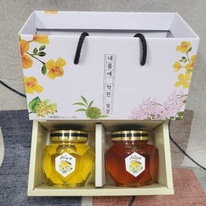 [꿀단지] 선물세트 순수벌꿀 다이아500gx2구 (1세트) 구성(아카시아꿀500gx1구+잡화꿀500gx1구)