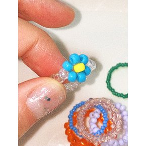 Blue Bell Bold Beads Ring 비즈반지