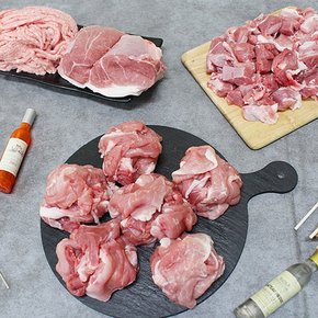 [그린포크]  무항생제 돼지 앞다리1kg(수육/보쌈) / 냉장