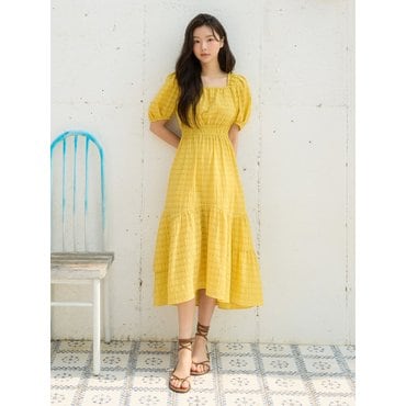 올리브데올리브 [On-line exclusive] 볼륨 소매 스퀘어넥 원피스 OH5MO561