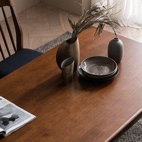 바렌트 고무나무 원목 4인용 식탁 테이블 1350
