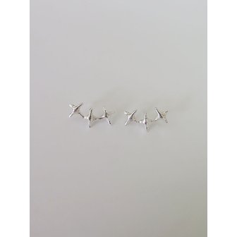 드문 shimmering round silver earring (쉬머링 라운드 실버귀걸이)