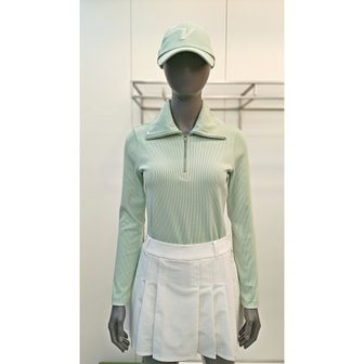 볼빅 [여주점] 골프웨어 여성 골프 조직물 윙카라 골지 반집업 티셔츠 SN903