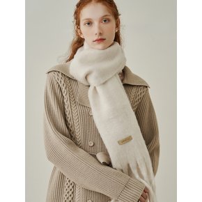 Soft basic mini long muffler - ivory