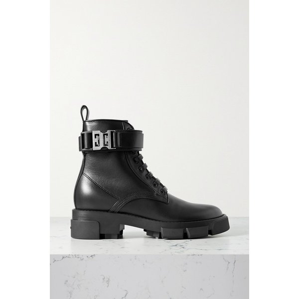 테라 버클 가죽 앵클 부츠 블랙 24772899113505137