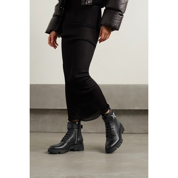 테라 버클 가죽 앵클 부츠 블랙 24772899113505137