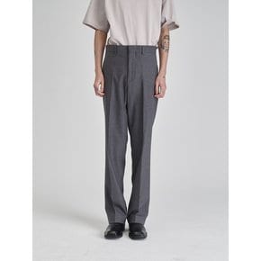 Plain Wool Slacks (Charcoal)