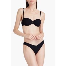 Dalia stretch-seersucker underwired bikini top 블랙 1647597298366885