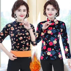 어머님기모하프목폴라 목티 목폴라 기모티 티셔츠 기모티 목티 목폴라 티셔츠 이너티 줄무늬티 단가라