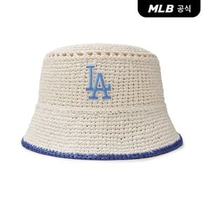 [코리아공식] [MLB] 라피아 크로쉐 버킷햇 (2 COLOR)