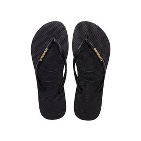 3502464 Havaianas 슬림 로고 메탈릭 플립 플롭스