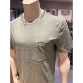 A4365 EC6 체스트 포켓 반팔티 빈티지 그린