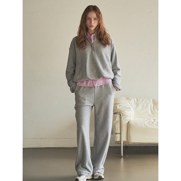 Soft Terry Half-Zip & Sweat Pants_Gray