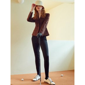 [TA221JK52P] stitch slim jacket-brown