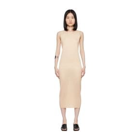 플리츠플리즈 베이지 뉴 컬러풀 베이직 3 미디 드레스 PP47JH810 40 Light Beige