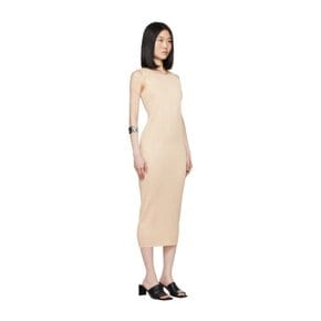 플리츠플리즈 베이지 뉴 컬러풀 베이직 3 미디 드레스 PP47JH810 40 Light Beige