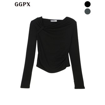 GGPX 언밸런스넥 셔링 숏 티셔츠  GO9TS002F _P371496889