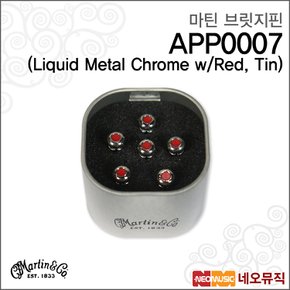 마틴브릿지핀 APP0007 Pin,Set Metal Chrome/Red Tin