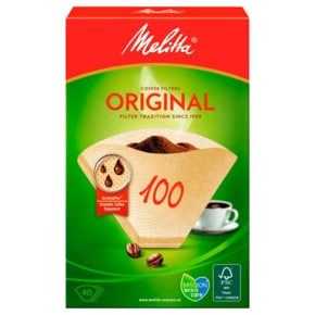 밀리타 Melitta 커피 필터 100 내추럴 브라운 40개입