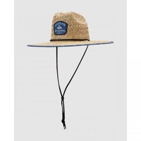 4652074 Quiksilver Mens Waterman Outsider Straw Lifeguard Hat - REEF POINT ENSIGN BLUE