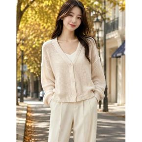 펀칭 브이넥 니트 가디건 G6FCD009P _P433229113