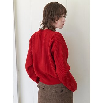 스텝어라운드 Series Line - Cashmere Drop Round knit_RED