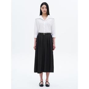 코튼 빅 칼라 반소매 셔츠  화이트 (325365LY31)