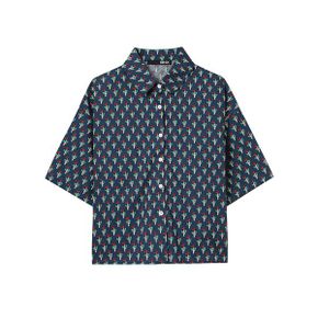 프린팅 자가드 카라 셔츠  BX2BL015L0 _P395987109