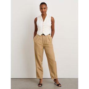 Double Pleats Pants In Twill Khaki (VV3321AW1H)