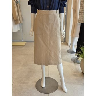 더아이잗 [여주점] [더 아이잗] 여성 코튼 아웃 포켓 H라인 스커트 (IS3M0SK751)