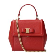 페라가모 FERRAGAMO 핸드백 21G646 720592 LIPST 발라 리본 레드 레드 []