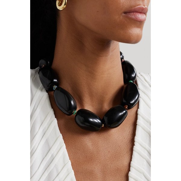 리지 포르투나토 로보스 골드 플레이트 멀티 스톤 비즈 초커 46376663162972317