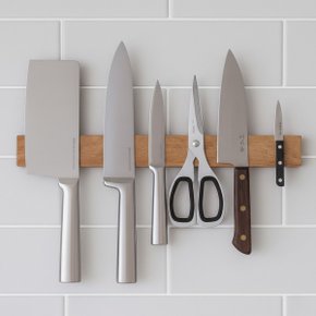 쉐프마스터 무타공 Wood 자석 칼걸이 50cm (대)