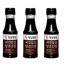 청정원 씨간장숙성 양조간장 200mlX3 간편 캠핑 여행준비 편의