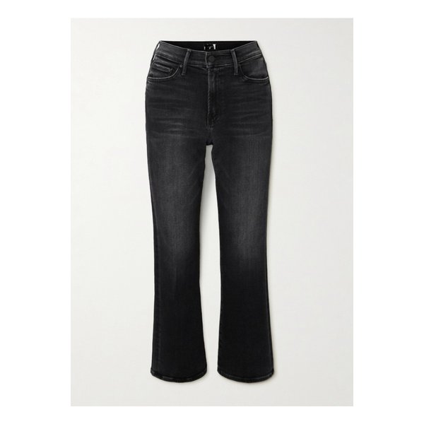 더 아웃 사이더 플러드 크롭 미드라이즈 부츠컷 진 블랙 1647597349715506