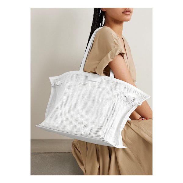 프로엔자슐러 데이즈 가죽 트리밍 메시 토트 화이트 46376663162858229