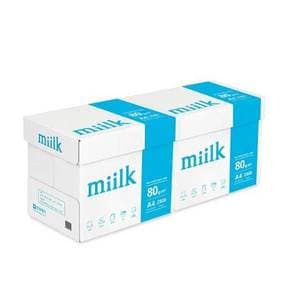 밀크 A4 복사용지 A4용지 80g 5000매(2500매x2박스) SAMUT