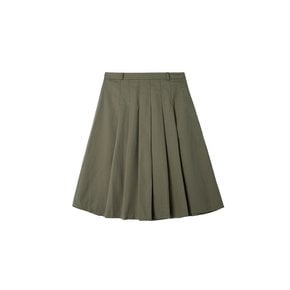 Natural pleated skirt_warm beige