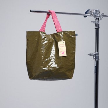 미야앤솔 가벼운 방수성 타이벡소재 데일리토트 에코백 올리브그린카키컬러 솔져