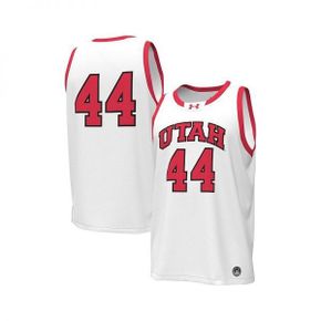 맨즈 44 화이트 Utah Utes Replica 바스켓볼 저지 - 화이트 8627833