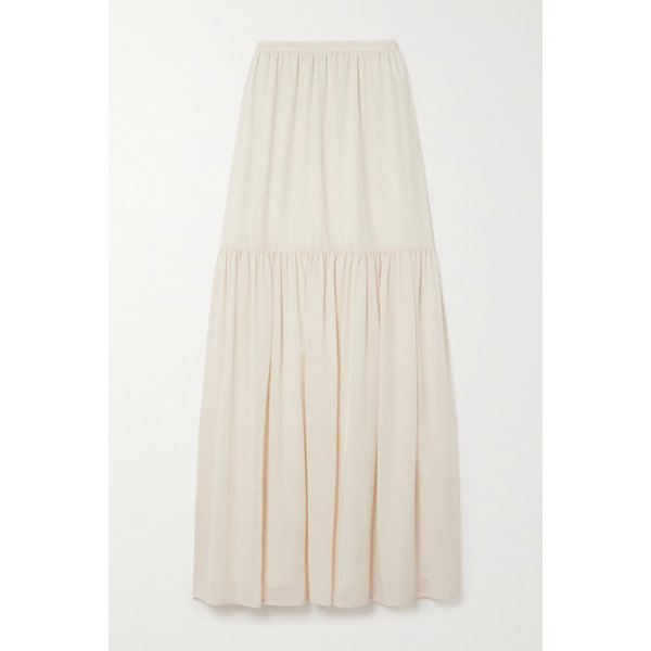 카필라 티어드 울 거즈 맥시 스커트 아이보리 1647597330182770