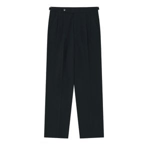 Wool Flannel adjust relaxed pants (Navy)