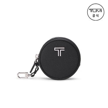 TUMI [TUMI KOREA] 투린 지퍼 어라운드 참 키링 블랙 페블_0933107DP