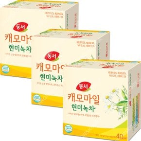 동서 캐모마일 현미녹차 40T X 3개(120T) 허브차 둥굴레차 일회용 티백