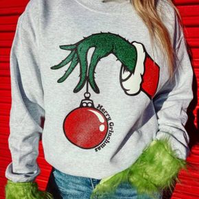 5092263 Prickly Pear TX Uni Merry Mean One Sweatshirt In Ash