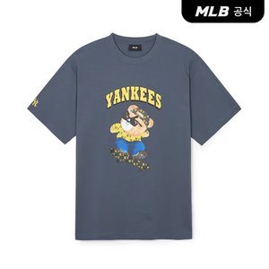 MLB [코리아공식]썸머 메가베어 오버핏 반팔 티셔츠 NY (D.Grey)